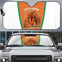 Ivory Coast Football Auto Sun Shade 2026 Cote d'Ivoire Les Elephants Orange Version - Wonder Print Shop