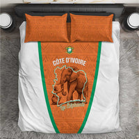 Ivory Coast Football Bedding Set 2026 Cote d'Ivoire Les Elephants Orange Version - Wonder Print Shop