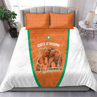 Ivory Coast Football Bedding Set 2026 Cote d'Ivoire Les Elephants Orange Version - Wonder Print Shop