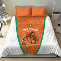 Ivory Coast Football Bedding Set 2026 Cote d'Ivoire Les Elephants Orange Version - Wonder Print Shop