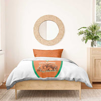 Ivory Coast Football Bedding Set 2026 Cote d'Ivoire Les Elephants Orange Version - Wonder Print Shop