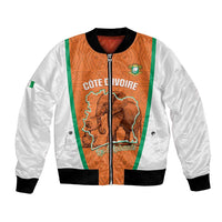 Custom Ivory Coast Football Bomber Jacket 2026 Cote d'Ivoire Les Elephants Orange Version - Wonder Print Shop