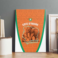 Ivory Coast Football Canvas Wall Art 2026 Cote d'Ivoire Les Elephants Orange Version - Wonder Print Shop