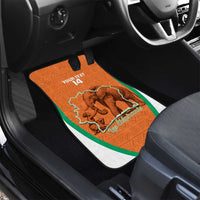 Custom Ivory Coast Football Car Mats 2026 Cote d'Ivoire Les Elephants Orange Version - Wonder Print Shop