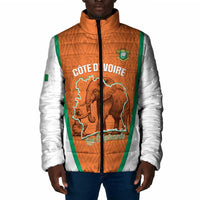 Custom Ivory Coast Football Padded Jacket 2026 Cote d'Ivoire Les Elephants Orange Version - Wonder Print Shop
