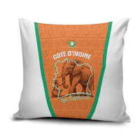 Ivory Coast Football Pillow Cover 2026 Cote d'Ivoire Les Elephants Orange Version - Wonder Print Shop