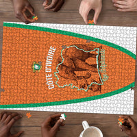 Ivory Coast Football Puzzle 2026 Cote d'Ivoire Les Elephants Orange Version - Wonder Print Shop