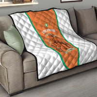 Ivory Coast Football Quilt 2026 Cote d'Ivoire Les Elephants Orange Version - Wonder Print Shop