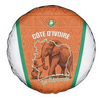 Ivory Coast Football Spare Tire Cover 2026 Cote d'Ivoire Les Elephants Orange Version - Wonder Print Shop