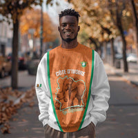 Custom Ivory Coast Football Sweatshirt 2026 Cote d'Ivoire Les Elephants Orange Version - Wonder Print Shop