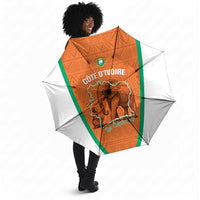 Ivory Coast Football Umbrella 2026 Cote d'Ivoire Les Elephants Orange Version - Wonder Print Shop