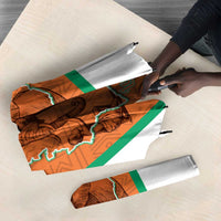 Ivory Coast Football Umbrella 2026 Cote d'Ivoire Les Elephants Orange Version - Wonder Print Shop