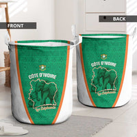 Ivory Coast Football Laundry Basket 2026 Cote d'Ivoire Les Elephants Green Version - Wonder Print Shop