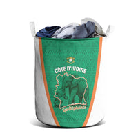Ivory Coast Football Laundry Basket 2026 Cote d'Ivoire Les Elephants Green Version - Wonder Print Shop