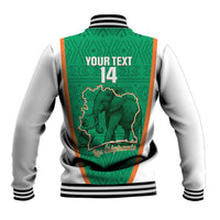Custom Ivory Coast Football Baseball Jacket 2026 Cote d'Ivoire Les Elephants Green Version - Wonder Print Shop