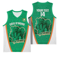 Custom Ivory Coast Football Basketball Jersey 2026 Cote d'Ivoire Les Elephants Green Version - Wonder Print Shop
