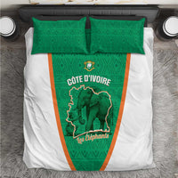 Ivory Coast Football Bedding Set 2026 Cote d'Ivoire Les Elephants Green Version - Wonder Print Shop
