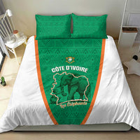 Ivory Coast Football Bedding Set 2026 Cote d'Ivoire Les Elephants Green Version - Wonder Print Shop
