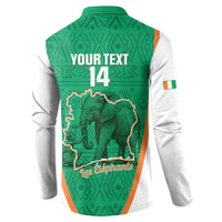 Custom Ivory Coast Football Button Sweatshirt 2026 Cote d'Ivoire Les Elephants Green Version