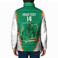 Custom Ivory Coast Football Padded Jacket 2026 Cote d'Ivoire Les Elephants Green Version - Wonder Print Shop