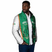 Custom Ivory Coast Football Padded Jacket 2026 Cote d'Ivoire Les Elephants Green Version - Wonder Print Shop