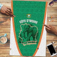 Ivory Coast Football Puzzle 2026 Cote d'Ivoire Les Elephants Green Version - Wonder Print Shop