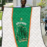 Ivory Coast Football Quilt 2026 Cote d'Ivoire Les Elephants Green Version - Wonder Print Shop