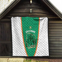 Ivory Coast Football Quilt 2026 Cote d'Ivoire Les Elephants Green Version - Wonder Print Shop