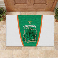 Ivory Coast Football Rubber Doormat 2026 Cote d'Ivoire Les Elephants Green Version - Wonder Print Shop