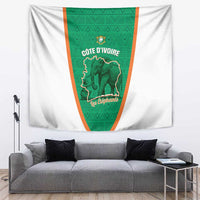 Ivory Coast Football Tapestry 2026 Cote d'Ivoire Les Elephants Green Version - Wonder Print Shop