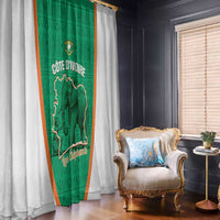 Ivory Coast Football Window Curtain 2026 Cote d'Ivoire Les Elephants Green Version - Wonder Print Shop