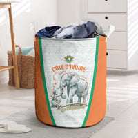 Ivory Coast Football Laundry Basket 2026 Cote d'Ivoire Les Elephants White Version - Wonder Print Shop
