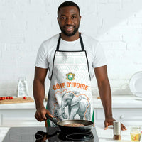 Ivory Coast Football Apron 2026 Cote d'Ivoire Les Elephants White Version - Wonder Print Shop