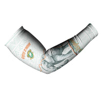 Custom Ivory Coast Football Arm Sleeves 2026 Cote d'Ivoire Les Elephants White Version - Wonder Print Shop