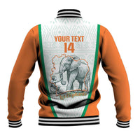Custom Ivory Coast Football Baseball Jacket 2026 Cote d'Ivoire Les Elephants White Version - Wonder Print Shop