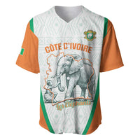 Custom Ivory Coast Football Baseball Jersey 2026 Cote d'Ivoire Les Elephants White Version LT14