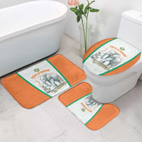 Ivory Coast Football Bathroom Set 2026 Cote d'Ivoire Les Elephants White Version - Wonder Print Shop