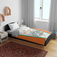 Ivory Coast Football Bedding Set 2026 Cote d'Ivoire Les Elephants White Version - Wonder Print Shop