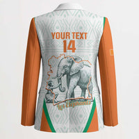 Custom Ivory Coast Football Blazer 2026 Cote d'Ivoire Les Elephants White Version - Wonder Print Shop
