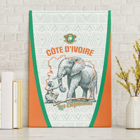 Ivory Coast Football Canvas Wall Art 2026 Cote d'Ivoire Les Elephants White Version - Wonder Print Shop