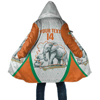 Custom Ivory Coast Football Cloak 2026 Cote d'Ivoire Les Elephants White Version - Wonder Print Shop