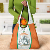 Ivory Coast Football Grocery Bag 2026 Cote d'Ivoire Les Elephants White Version - Wonder Print Shop