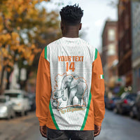 Custom Ivory Coast Football Long Sleeve Shirt 2026 Cote d'Ivoire Les Elephants White Version - Wonder Print Shop