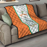 Ivory Coast Football Quilt 2026 Cote d'Ivoire Les Elephants White Version - Wonder Print Shop
