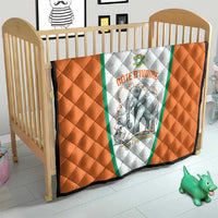 Ivory Coast Football Quilt 2026 Cote d'Ivoire Les Elephants White Version - Wonder Print Shop