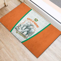 Ivory Coast Football Rubber Doormat 2026 Cote d'Ivoire Les Elephants White Version - Wonder Print Shop