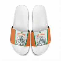 Ivory Coast Football Slide Sandals 2026 Cote d'Ivoire Les Elephants White Version - Wonder Print Shop