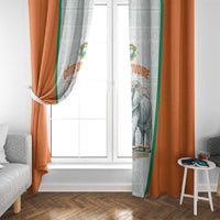 Ivory Coast Football Window Curtain 2026 Cote d'Ivoire Les Elephants White Version - Wonder Print Shop