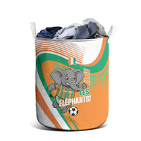 Ivory Coast Football Laundry Basket 2026 Allez Les Elephants Cute Mascot - Wonder Print Shop