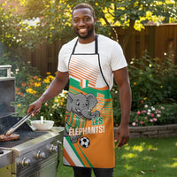 Ivory Coast Football Apron 2026 Allez Les Elephants Cute Mascot - Wonder Print Shop